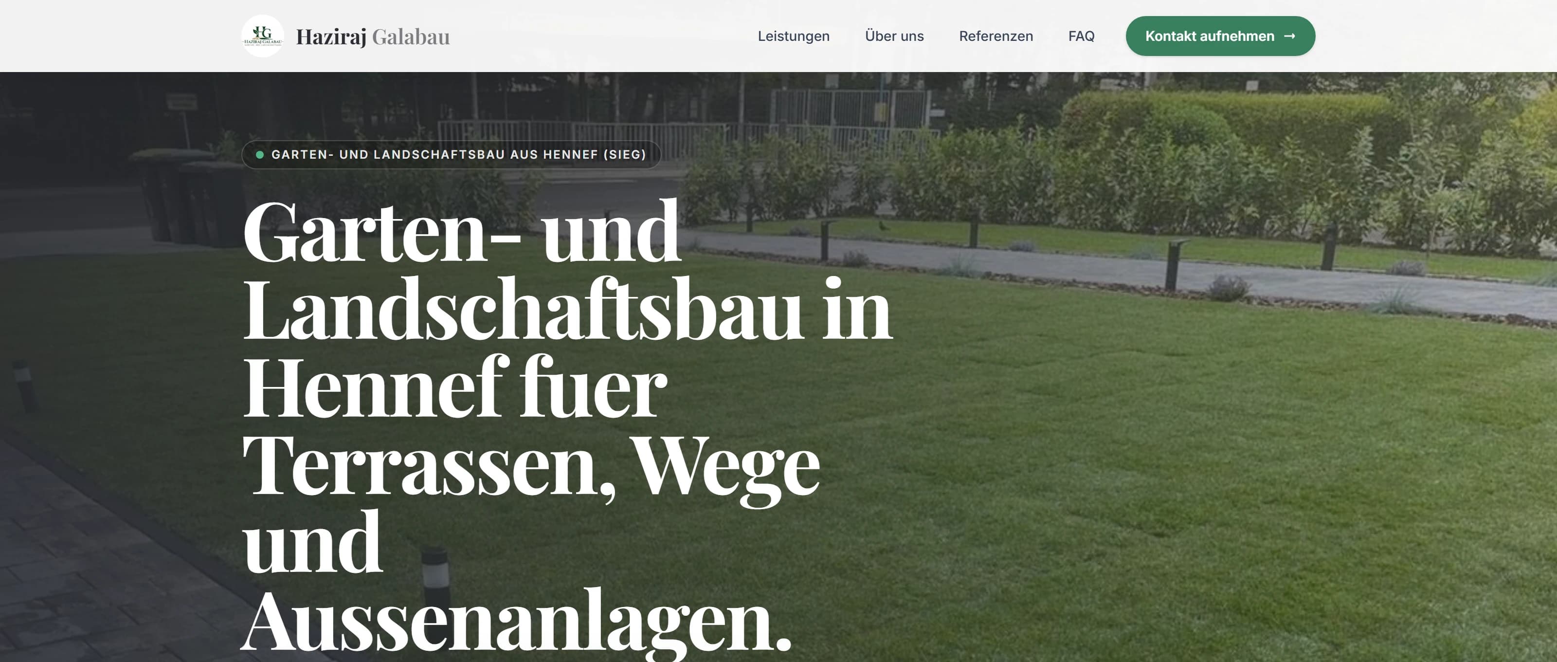 Haziraj Galabau landscaping website